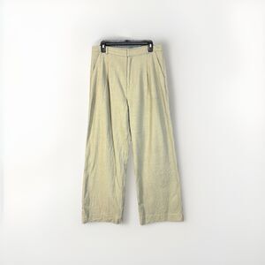 Gestuz Linen Wide Leg Pants WomensSize EU 42 / US 10 Beige Trouser Coastal Boho